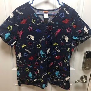 Dr Seuss Scrub Top